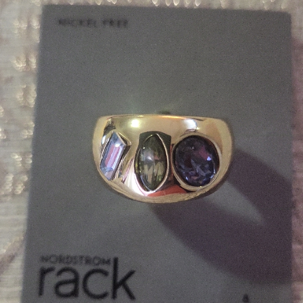 Nordstrom Gold Ring with Multicolored Stones